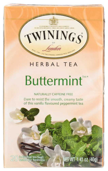 TWINING TEA: Buttermint Herbal Tea, 1.41 oz New