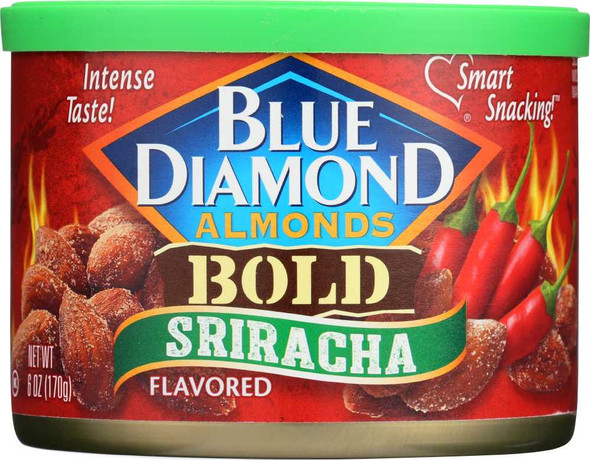 BLUE DIAMOND: Sriracha Almonds Flavored, 6 oz New