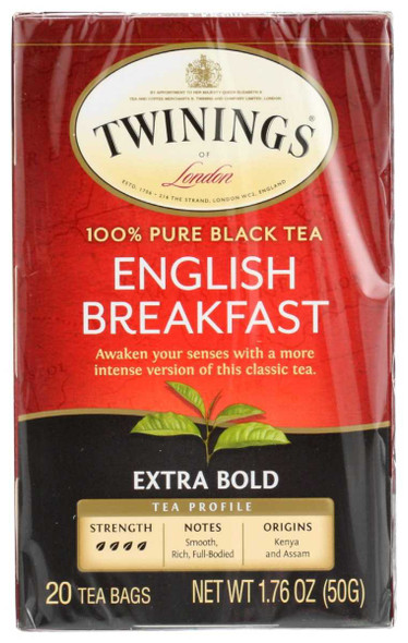 TWINING TEA: English Breakfast Extra Bold Tea, 20 bg New