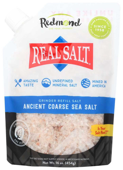 REDMOND: Real Salt Coarse Grind Pouch, 16 oz New