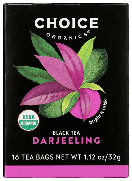 CHOICE TEA: Organic Tea Darjeeling Fair Trade Certified, 16 bg New