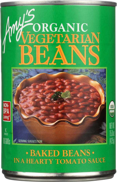 AMYS: Bean Baked Vegetarian Gluten Free Organic, 15 oz New