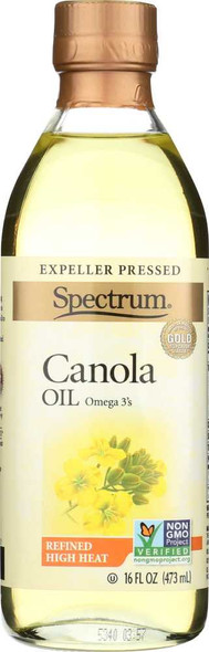 SPECTRUM NATURALS: Oil Canola Refined, 16 oz New