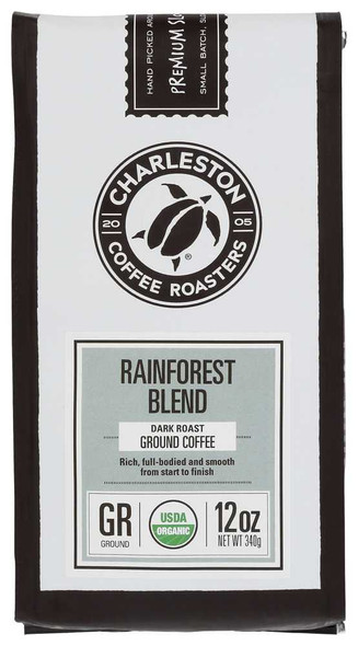 CHARLESTON COFFEE ROASTER: Rainforest Blend Coffee, 12 oz New