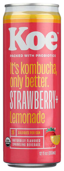 KOE: Strawberry Lemonade Kombucha, 12 fo New
