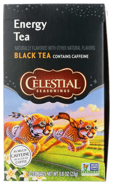 CELESTIAL SEASONINGS: Energy Black Tea With Caffeine, 12 bg New
