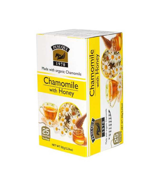 PUSUQUI: Chamomile With Honey Tea, 25 bg New