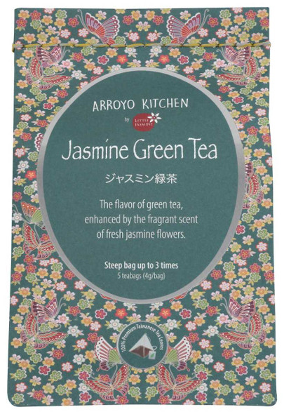ARROYO KITCHEN: Tea Bag Grn Jasmine 5ct, 0.7 oz New