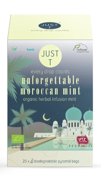 JUST T: Unforgettable Moroccan Mint Tea, 1.41 oz New