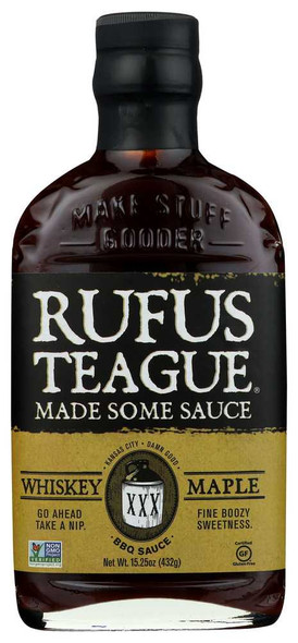RUFUS TEAGUE: Whiskey Maple Bbq Sauce, 16 oz New