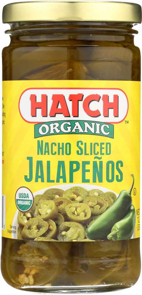 HATCH: Organic Nacho Sliced Jalapenos, 12 oz New