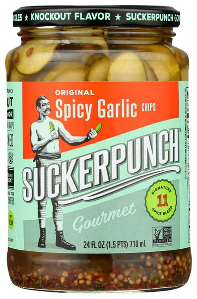 SUCKERPUNCH: Pickles Spicy Garlic Original, 24 oz New