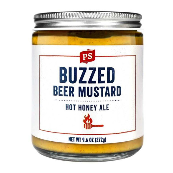 PS SEASONING: Buzzed Beer Mustard Hot Honey Ale, 9.6 oz New