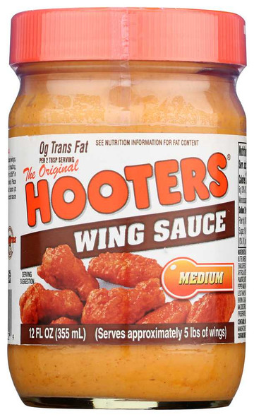 HOOTERS: Medium Wing Sauce, 12 oz New