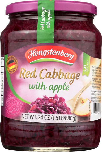 HENGSTENBERG: Red Cabbage With Apple, 24 oz New