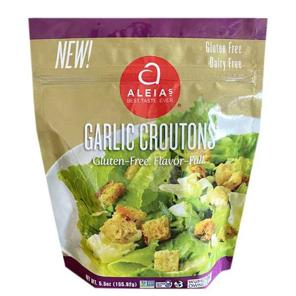 ALEIAS: Croutons Garlic, 5.5 OZ New