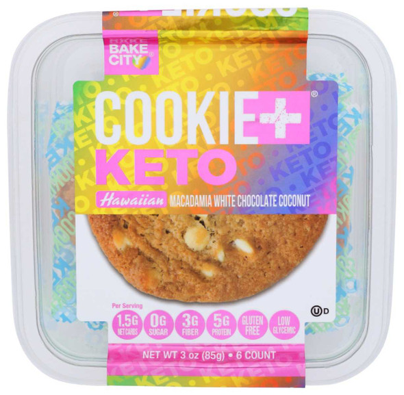 BAKE CITY: Cookie Plus Keto Hawaiian, 3 oz New