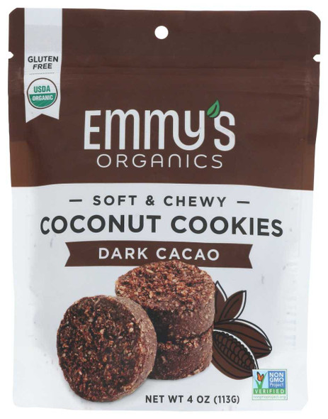 EMMYSORG: Dark Cacao Coconut Cookies, 4 oz New