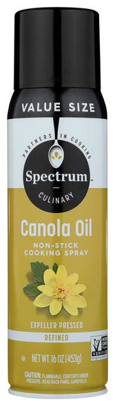 SPECTRUM NATURALS: Canola Oil Non Stick Cooking Spray, 16 oz New