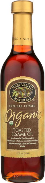NAPA VALLEY NATURALS: Toasted Sesame Oil Unrefined, 12.7 oz New