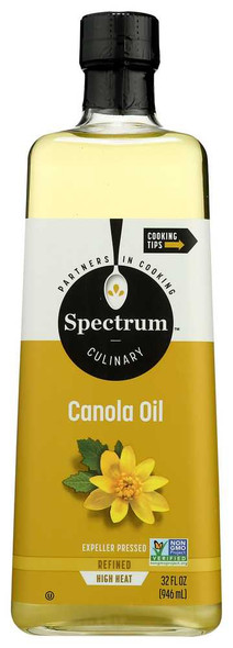 SPECTRUM NATURALS: Refined Canola Oil, 32 oz New