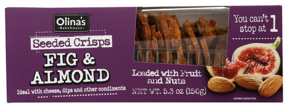 OLINAS BAKEHOUSE: Fig & Almond Seeded Crisps, 5.3 oz New