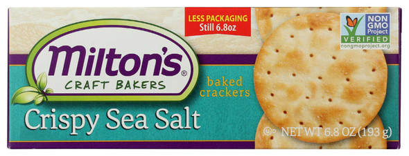 MILTONS: Crispy Sea Salt Gourmet Crackers, 6.8 oz New