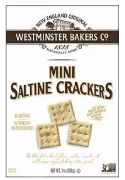 WESTMINSTER BAKERS CO.: Cracker Saltines Mini, 8 oz New