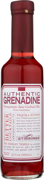 STIRRINGS: Authentic Grenadine Mixer, 12 oz New