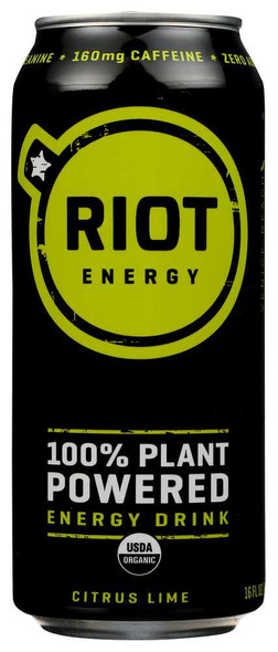 RIOT ENERGY: Drink Citrus Lime Energy, 16 fo New