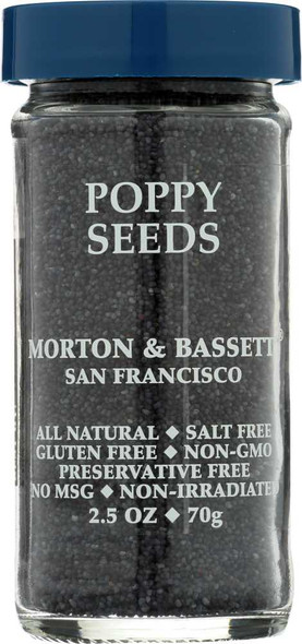MORTON & BASSETT: Poppy Seeds, 2.5 oz New