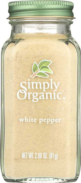 SIMPLY ORGANIC: White Pepper, 2.86 oz New