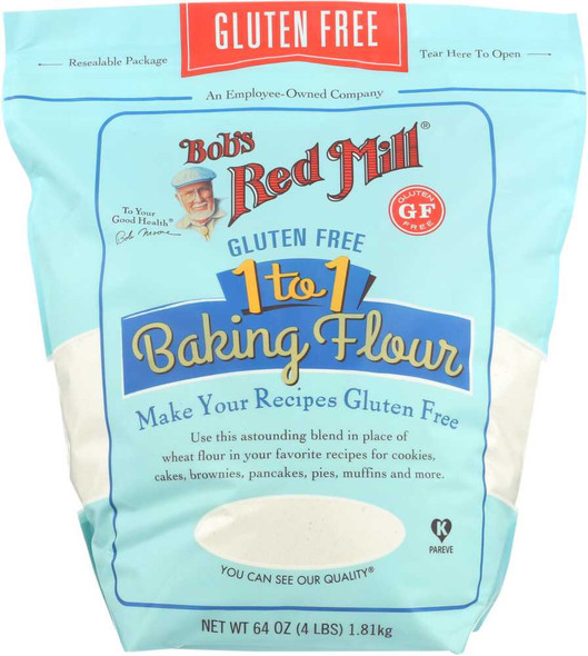 BOBS RED MILL: Baking Flour Gluten Free 1-to-1, 64 oz New