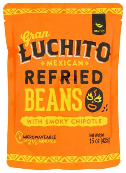 GRAN LUCHITO: Beans Refrd Chiptole Mex, 15 oz New