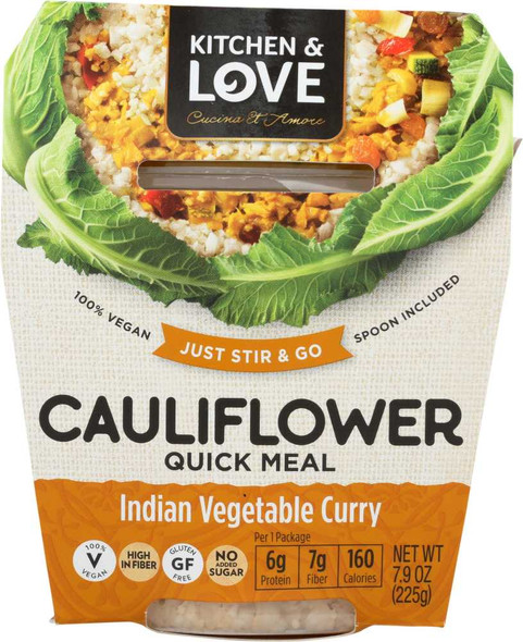 CUCINA & AMORE: Cauliflower Meal Indian Vegetable Curry, 7.9 oz New