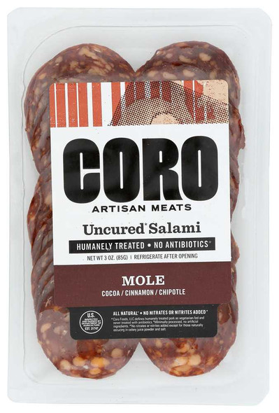 CORO FOODS: Mole Salami Sliced Pack, 3 oz New
