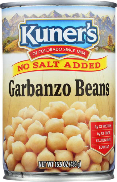 KUNERS: No Salt Added Garbanzo Beans, 15.5 oz New