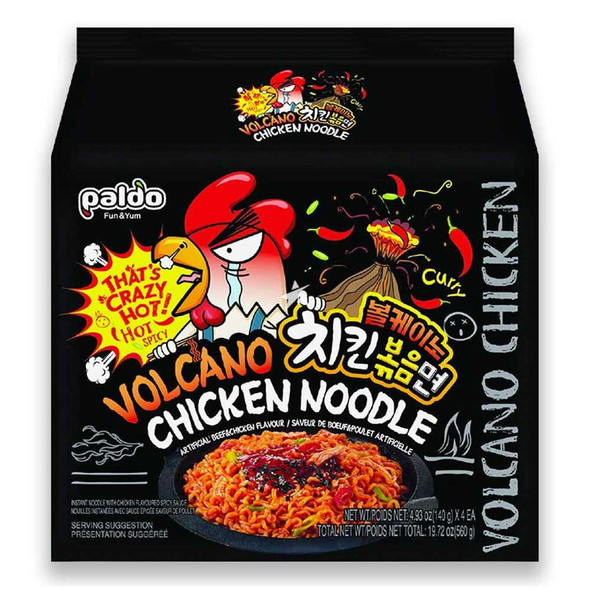 PALDO: Volcano Instant Noodles 4Pk, 19.72 oz New