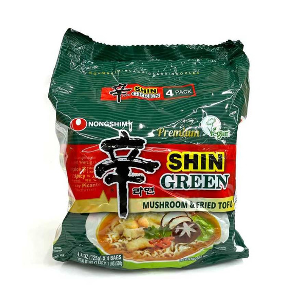 NONG SHIM: Shin Green Ramen Mushroom and Fried Tofu Noodles, 17.6 oz New
