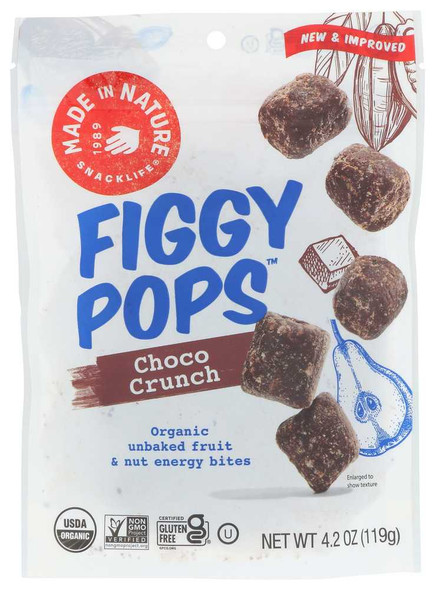 MADE IN NATURE: Organic Choco Crunch Figgy Pops Super Snacks, 4.2 oz New