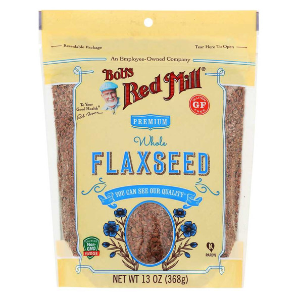 BOBS RED MILL: Premium Whole Flaxseed Brown, 13 oz New