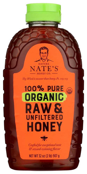 NATURE NATES: Organic Honey, 32 oz New