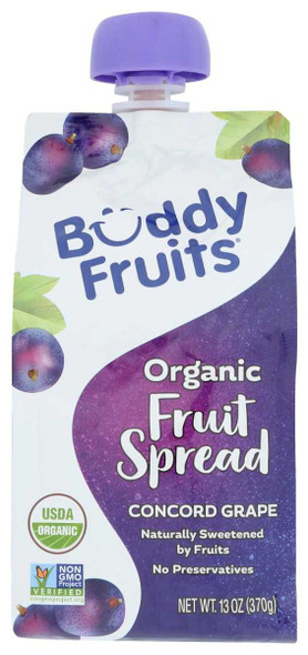 BUDDY FRUITS: Organic Concord Grape Fruit Spread, 13 oz New