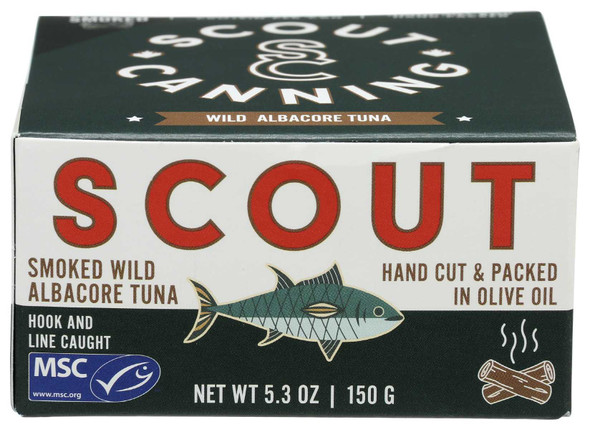 SCOUT: Smoked Wild Albacore Tuna, 5.3 oz New