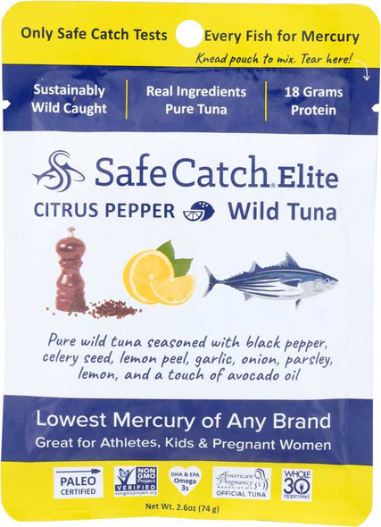 SAFECATCH: Tuna Wild Elite Citrus Pepper, 2.6 oz New