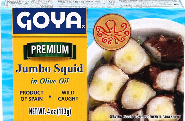 GOYA: Jumbo Squid In Olive Oil, 4 oz New