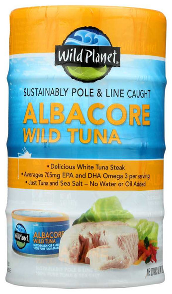 WILD PLANET: Albacore Wild Tuna 4pk, 20 oz New