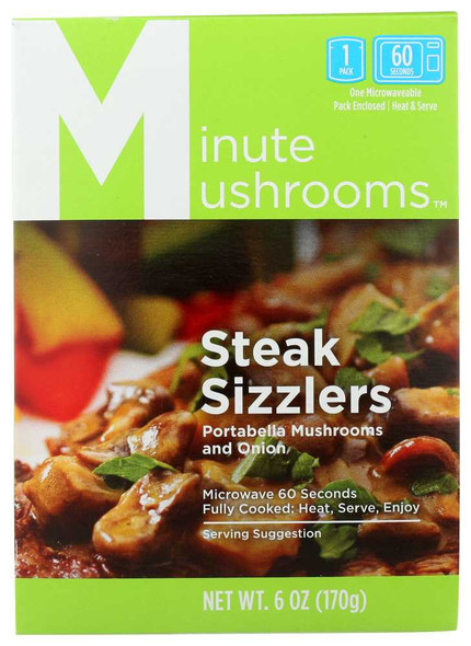 MINUTE MUSHROOMS: Steak Sizzlers, 6 oz New