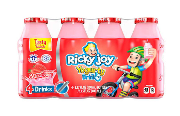RICKY JOY: Yogurty Drink Strawberry, 13.5 oz New