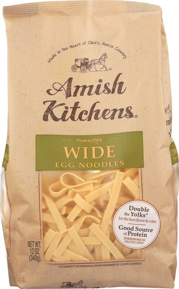 AMISH KITCHEN: Wide Egg Noodles, 12 oz New